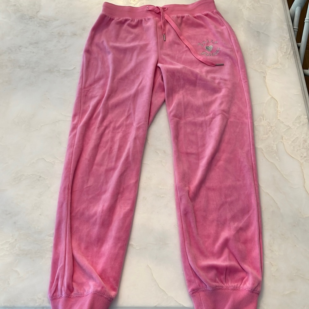 Juicy Couture Pink Velour Joggers Size M Limited Edition Collab with Forever 21